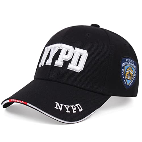 YESCAP Haute Qualité Broderie Lettre NYPD Casquette De Baseball Snapback Chapeaux Noir Camouflage Unisexe Sports Soleil Loisirs Chapeau Os 55-60