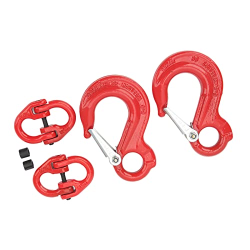 2 Set Crane Hook, 1.12T Bearing Heavy Duty Lifting Slip Hook, for Trailer Port Construction, with Red Paint Treatment, for Electric Hoisting