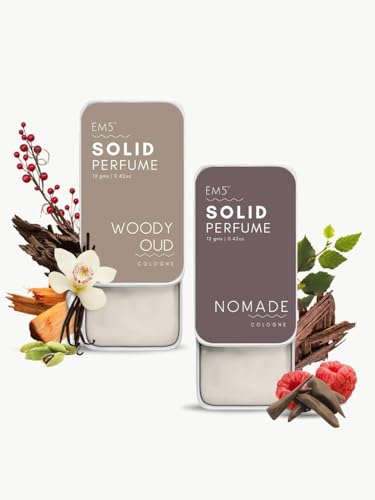 Generic Combo Pack of 2 Alcohol Free Solid Perfumes | Woody Oud & Nomade for Men & Women | Non-Greasy Cologne | Strong & Lasting Fragrance | Gifting Pack for Him & Her