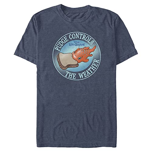 T-shirt Disney Pudge homme 3XL bleu marine chiné, vêtement casual pour passionné de cinéma