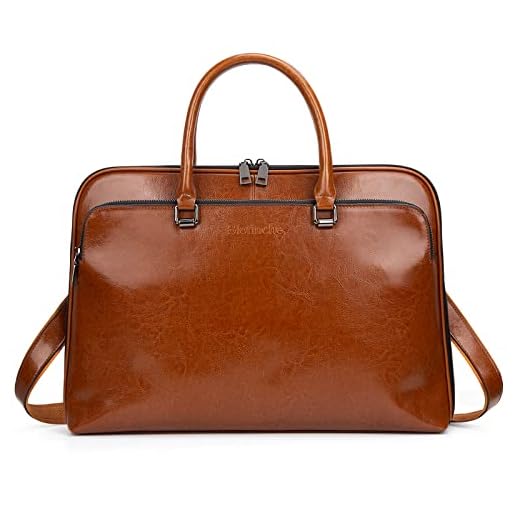 Best designer briefcase for women Blofinche Handmade Leather Laptop Briefcase