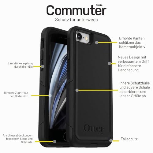 OtterBox Schutzhülle für iPhone SE (3. und 2. Generation) und iPhone 8/7, Schwarz – Ansicht 6