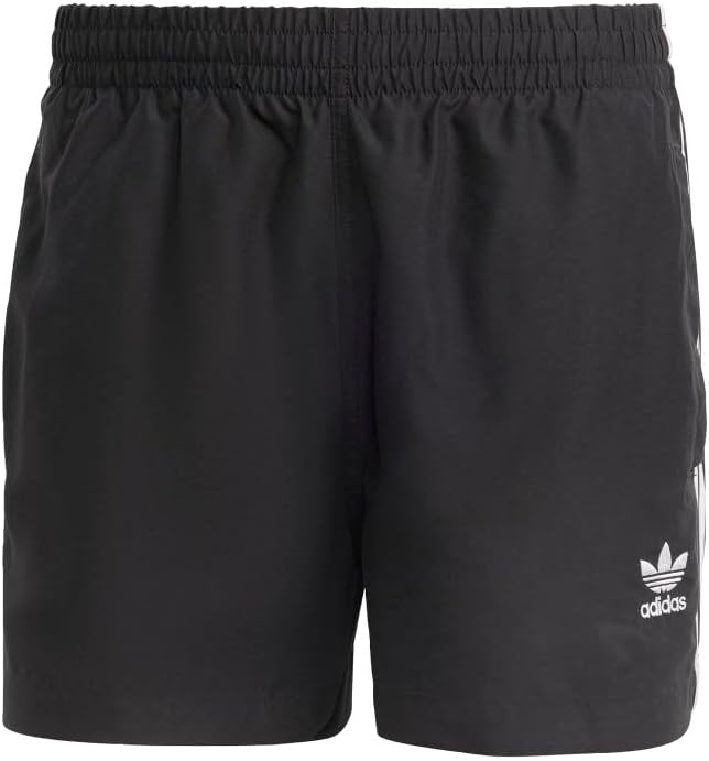 adidas Mens 3-Stripes Short Swim ShortsSwim Trunks