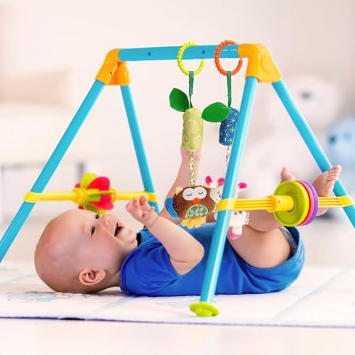 Image of Baby Soft Hanging Rattle,Car Seat Hanging Bell Adorable Animal Music Crib Toy Carseat Rattles Educational Toys for Babies 3 6 9 to 12 Months (4 Pack)