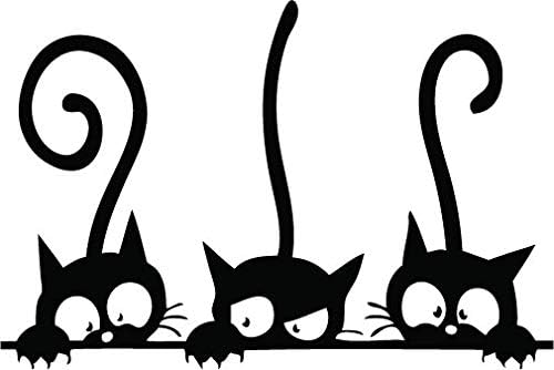 Black 15''X 22'' Wall PVC Wall Sticker Decal Quote Art Vinyl Cat Pattern
