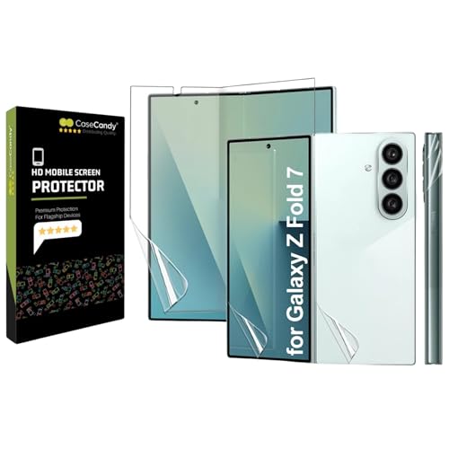 Image of Casecandy Set of 4 Screen Protector Guard for Samsung Z Fold 7 (Front + Back + Inside Screen + Hinge Screen Protector) - HD /Anti Scratch /Easy Installation Kit