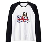 Photo Gallery union jack flag dog saint bernard maglia con maniche raglan Photo Gallery union jack flag dog saint bernard maglia con maniche raglan