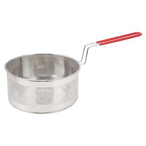 Cesta de Fritar, Cesta de Fritar, Cesta Redonda de Aço Inoxidável 304, Cesta de Fritar Com Alça para