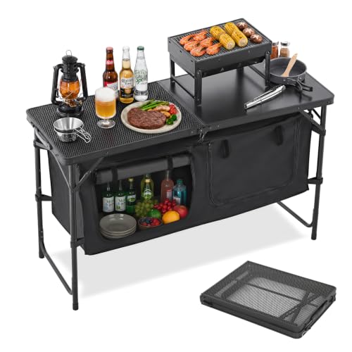 VEVOR Camping Kitchen Table, Folding Outdoor...