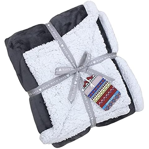 Riva Paoletti Luxe Sherpa Throw - Charcoal Grey Cover