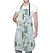 Retro hawajski vintage hawajski niebieski fartuch kuchenny z kieszenią dla mężczyzn kobiet