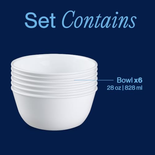 6-Ct 28-Oz Corelle Vitrelle Soup/Cereal Bowls (White) - image 3