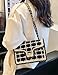 ModaBay Checkered Crossbody Bag for Women, Cute Black & White Woven Shoulder Bag Small Lightweight Trendy Cross Body Purse Handbag