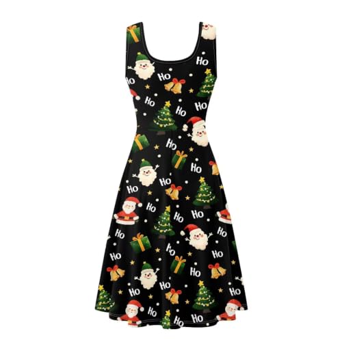 Image of Women Stylish Tank Dresses Sleeveless Round Neck Midi Casual Dress with Pocket for Summer