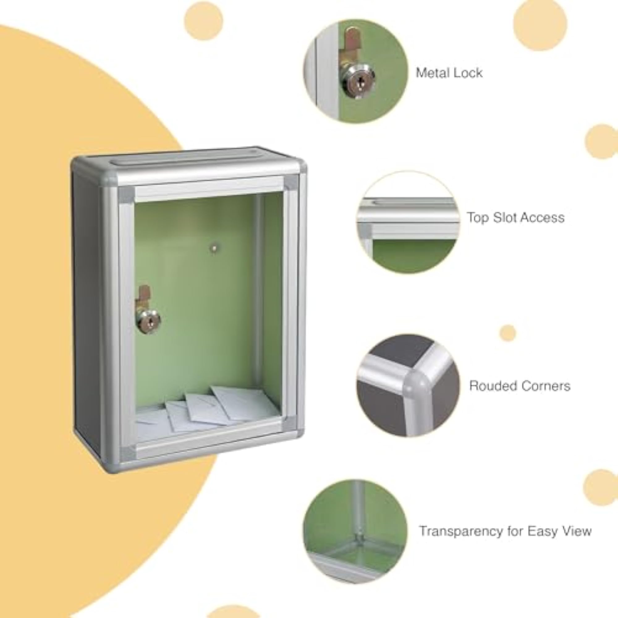 Multipurpose Wall-Mounting Letter Box with Lock
