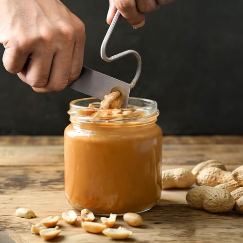 Vresdi Peanut Butter Stirrer - Multifunction Stainless Steel Peanut Butter Mixer Tool Fits 12-30 OZ Jars for Mixing Various, Peanut, Almond, Butter, Jam (2) - Thumbnail 5