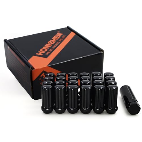 Image of 49351BKC-09-24PCS Black Chrome M14x1.50 Duplex Spline Lug Nut with Key, 24 Pack