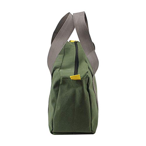 Wide Mouth Tool Bag, Canvas Heavy Duty High Capacity Handbag, Portable Multi-Function Tool Bag For Storage Wrench, Screwdrivers, Plier, Nails #TOP3