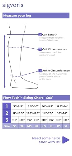 Image of Sigvaris Motion Flow Tech Calf High Compression Socks for Men & Women - Moisture Wicking, Cushioned Sole Support
