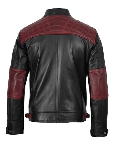 Image of Decrum Leather Jacket Men - Cafe Racer Style Real Lambskin Leather Jackets For Men