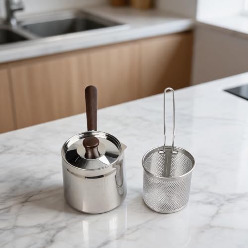 Freidora de acero inoxidable 304 de 2L modelo A-2 para cocina 6