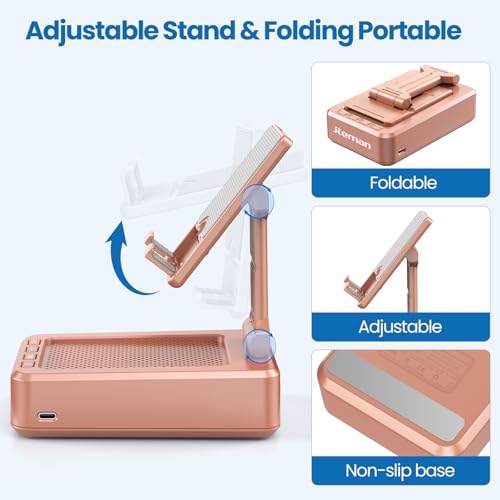 Image of JTEMAN Bluetooth Speaker with Cell Phone Stand,Gifts for Men Tech Gadgets