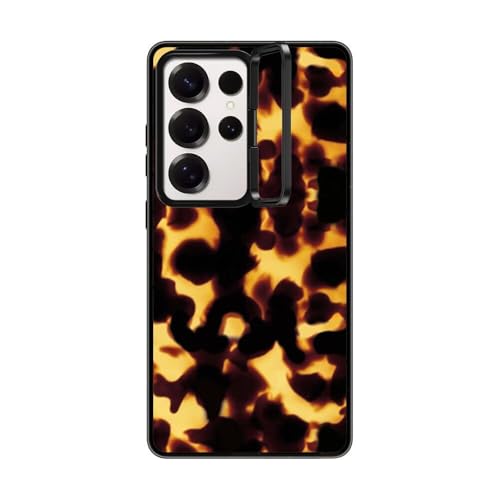 Coque Galaxy S25 Ultra CASETiFY Écaille de Tortue avec anneau de support noir