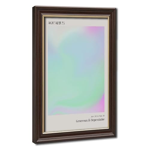 wangpaihui Zodiac Aquarius Aura Gradient Poster, Abstract Wall Art Print,