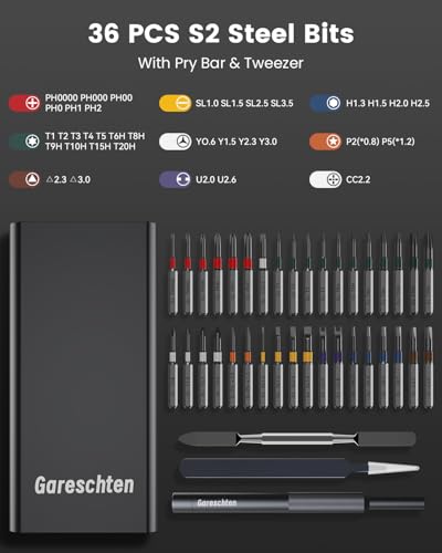 Feinmechaniker Werkzeug Set, Mini Schraubendreher Set mit S2 Lang Bits, Präzisions Schraubendreher Set Reparatur Werkzeug Kit mit Torx T5 T6 T8 T9 für Handy, Brillen, Uhren, Laptop, PS4, Xbox, PC