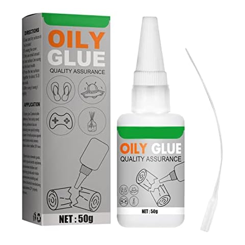 Kashine Oily Glue, Super Glue, 1.76-Fluid Ounce Metal Adhesives High Viscosity and Multi-Purpose Oily Glue Instant Repair Wood Glass Metal Ceramic Cover