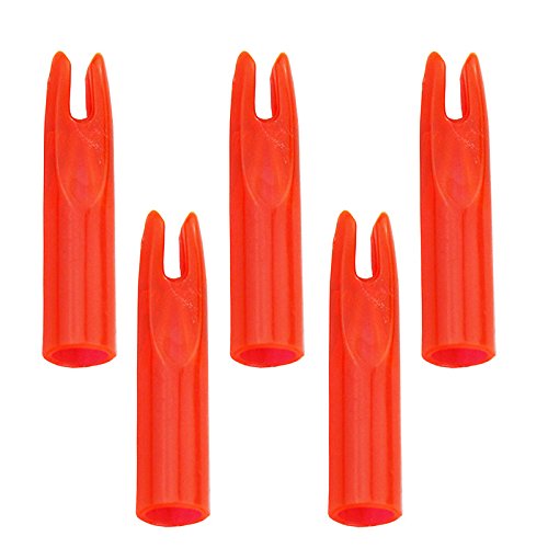 UP100 50PCS Plastic Archery Arrow Nock for OD 5.9-6.0mm Carbon Glass Fiber Shaft Orange (Orange)