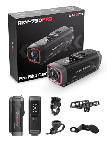 AKEEYO AKY-730Pro 4K Motorrad/Fahrrad Dashcam 60FPS Action-Kamera mit EIS-Stabilisierung 1 14 Touchscreen integriertes GPS IP66 wasserdicht bis zu 6 Stunden Akkulaufzeit Loop-Aufnahme Parkmonitor