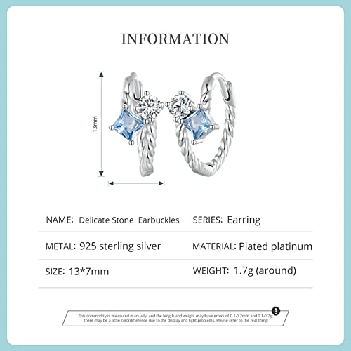 Créoles opale hypoallergéniques. Boucles d'oreilles légères à charnière articulée. - 3