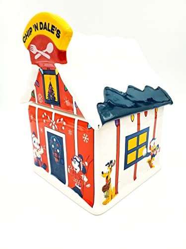 ornaments Disney Mickey Mouse and Friends Holiday Cookie Jar Chip n Dale 9 inches H x 6 2/3 inches W x 7 inches L