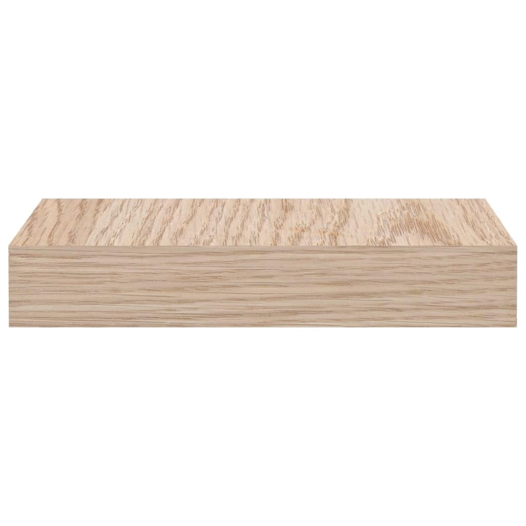 Juego de 4 estantes flotantes, estantería de pared de 23 x 23,5 x 4 cm, tablero de pared de madera con chapa de roble, estante flotante para salón, dormitorio y cocina, soporte invisible