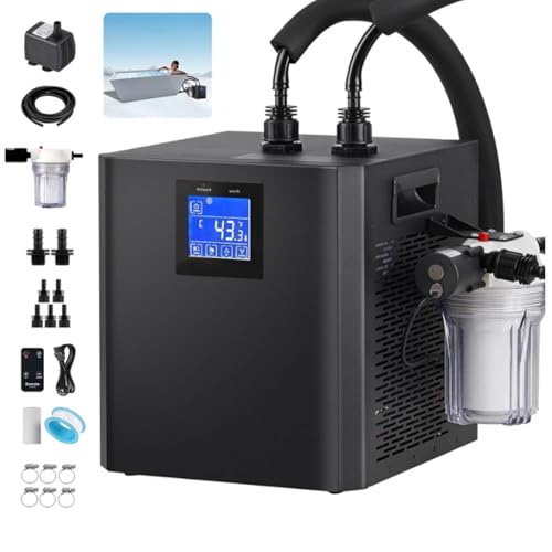 Cashwise Enfriador De Baño De Hielo Para Bañeras De Inmersión Fría, Enfriamiento Rápido, Recuperación Muscular Definitivo, Con Manguera Aislada, 2 Bombas Y Filtro Pp De 3 Micrones