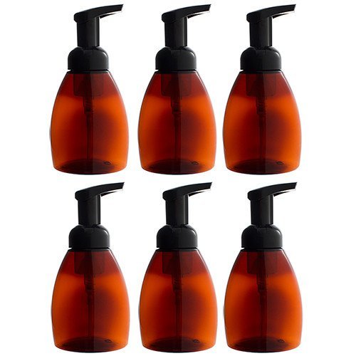 Buy Amber PET BPA Free Plastic Refillable Travel Foamer Pump Bottle 250