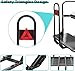 10L0L Universal Golf Cart Rear Safety Grab Bar w/Triangle Reflector Fit for Yamaha Club Car EZGO (2+2) /(4+2) Passenger Golf Cart Manual Hardware Included