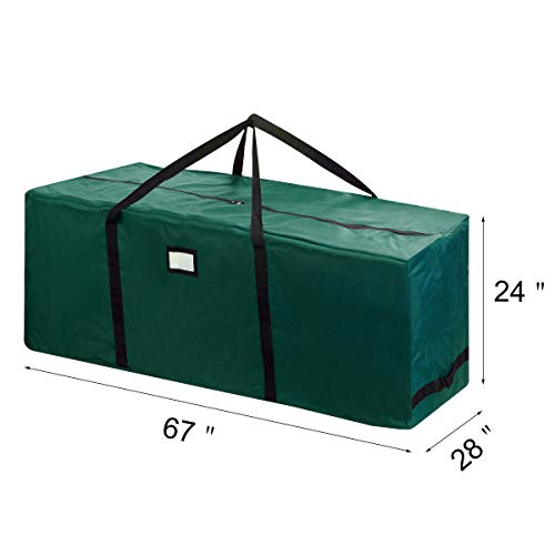 Elf Stor 83-DT5169 Rolling Christmas Storage Duffel Bag with Wheels – Holds up to a 12 Foot Artificial Tree in Green