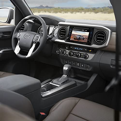 Image of JDMCAR Compatible with Toyota Tacoma Accessories 2016-2022 2023 Premium Aluminum Alloy A /C Vent Ring Outer Trim Decoration Covers fit Tacoma A /C Outlet Vent -(4 pcs Set, Black)