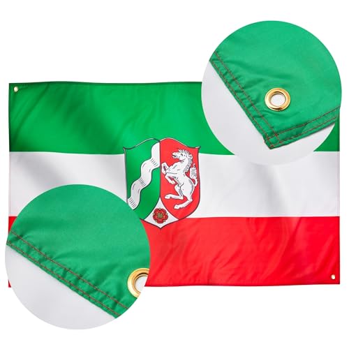 Runesol North Rhine Westphalia Flag, 91x152cm, 3ft x 5ft, Düsseldorf, 4 Grommets, Eyelet in Every Corner, Rhineland - Image 4