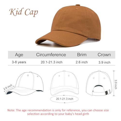 Waldeal 2 Packs Toddler Baseball Cap Adjustable Kids Baseball Hats for Boys Girls Age 3-82