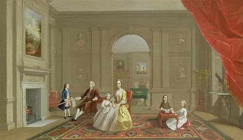 Tableau Arthur Devis famille Bacon grand format 60x90cm pour habiller un mur vide