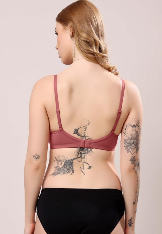 Image of London Hills Regular Bra for Women Everyday Non Padded Wire Free Mid Coverage Cotton Blend