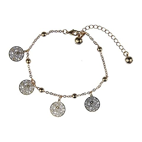 Miniblings Campanas Mandala Tobillera de Oro Rosa Cover