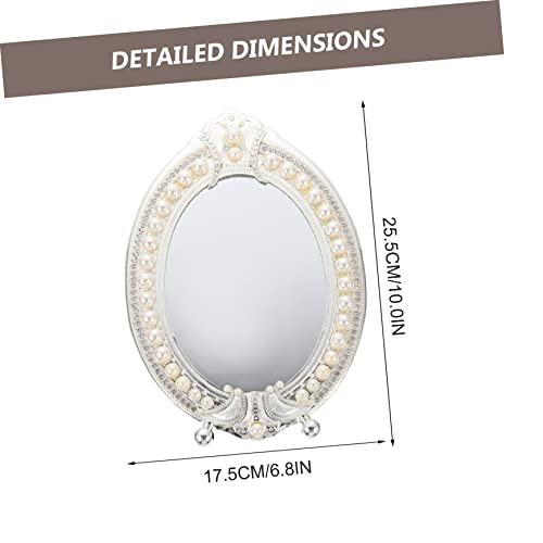 Espejo de maquillaje vintage Ipetboom con base estable miniatura 5