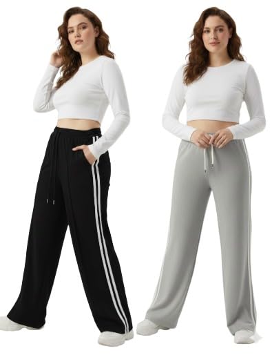volex Women Jogger Pants | Cotton Stretchable Joggers for Women | Stylish High Waist Track Pants | Comfortable Casual & Gym Wear Jogger Bottoms | Soft Breathable Fabric with Pockets-Pack of 2-picture-52