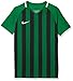 Nike Kinder Striped Division III Jersey SS Trikot, Mehrfarbig (Pine Green/Black/White), M