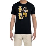 Pittsburgh Jerome Bettis The Bus Logo Shirt T-Shirt Adult 2XL Black