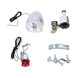 【Ensemble de pièces essentielles】 : comprend un générateur, un phare et un feu arrière pour améliorer la visibilité lorsque vous faites du vélo de jour comme de nuit, intégré au générateur de friction de vélo et au phare du générateur de vélo.Répond aux besoins de base en matière d'éclairage et de sécurité.